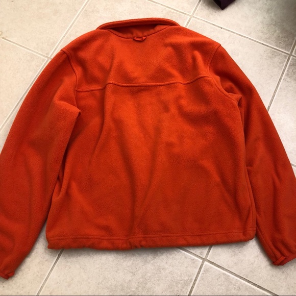 ORANGE L.L. BEAN FLEECE ZIP-UP - Picture 3 of 4